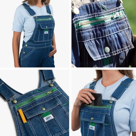 Vintage Liberty Blue Denim Bib Overalls Size 36 - Picture 3 of 15